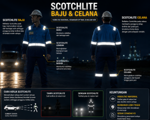 GAMBARAN SCOTCHLITE BAJU & CELANA DIMALAM HARI